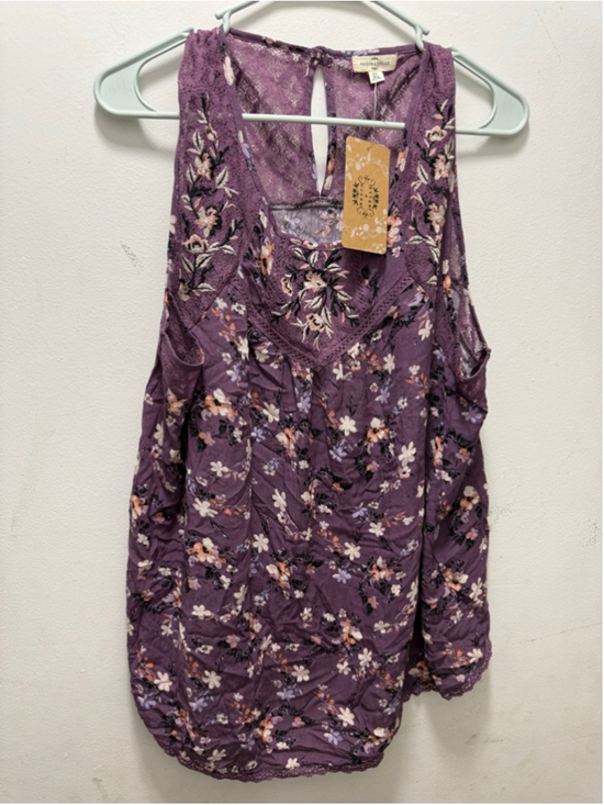 MASON & BELLE Tops - Women's MASON & BELLE Plus Size 2X Purple Floral Lace Tank Top